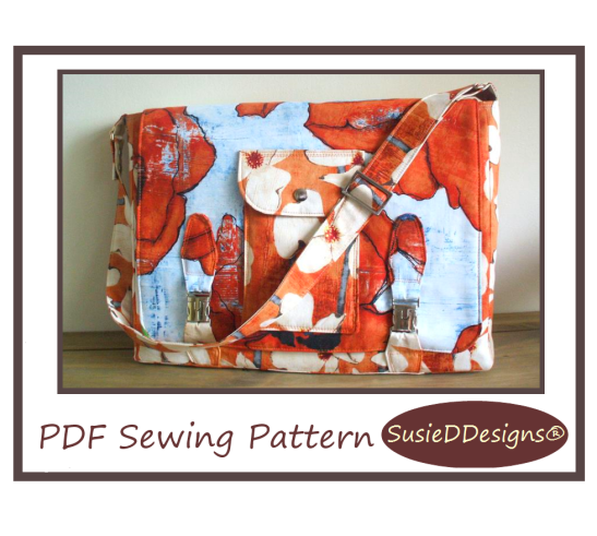 Laptop Messenger Bag PDF Sewing Pattern by Susan Dunlop of ...