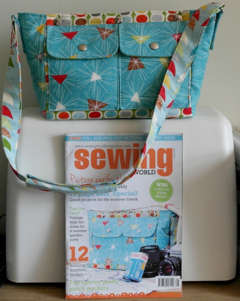 August '13 issue of Sewing World Magazine featuring Camera Bag project