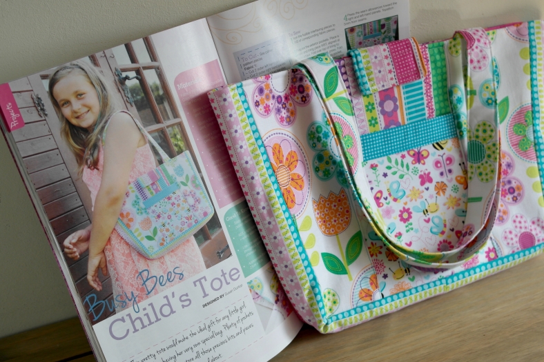 Busy Bees Childs Tote sewing project in Sewing World magazine